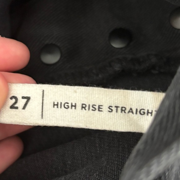 Women’s Black Straight Jeans - Picture 3 of 4